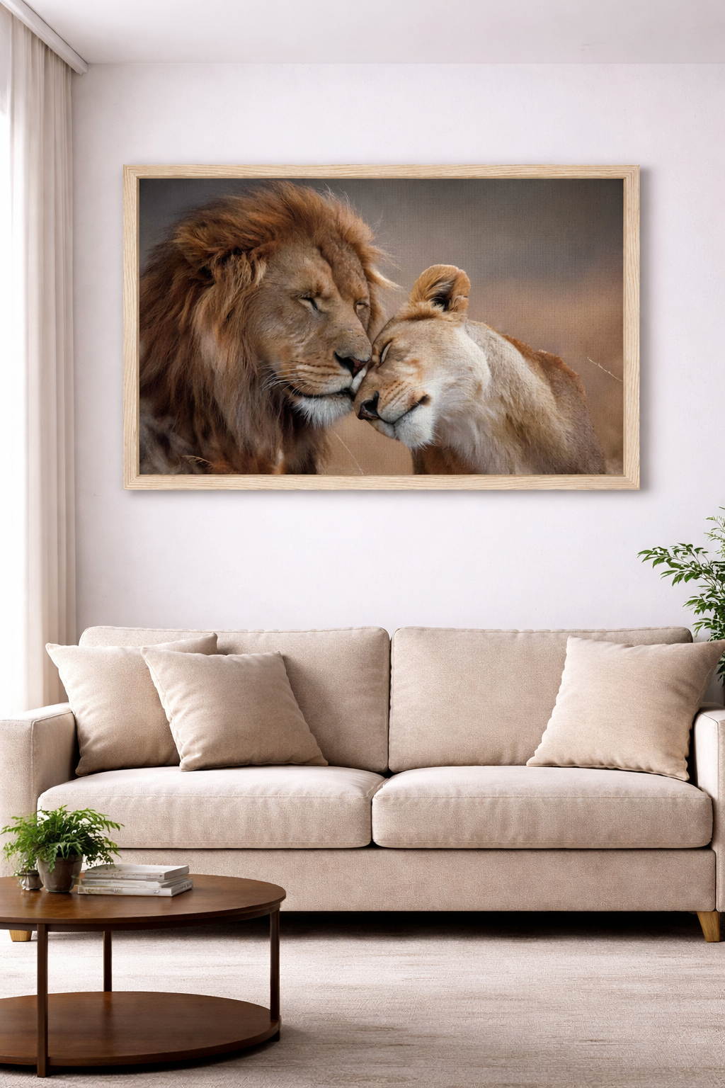 Golden Harmony – Lion Canvas Wall Art