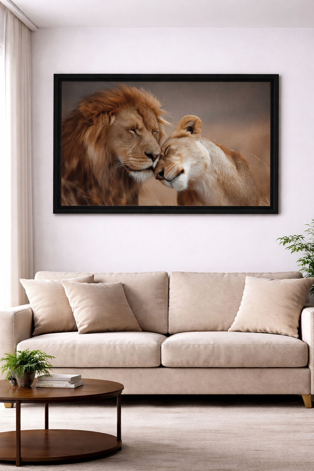 Golden Harmony – Lion Canvas Wall Art