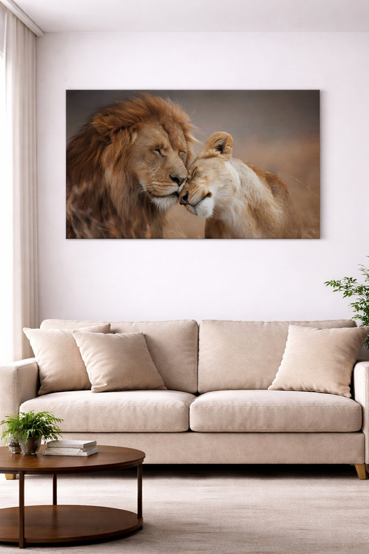 Golden Harmony – Lion Canvas Wall Art