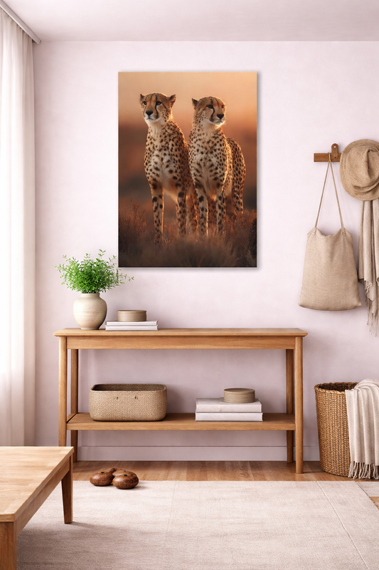 Savannah Sentinels-Cheetah Canvas Wall Art