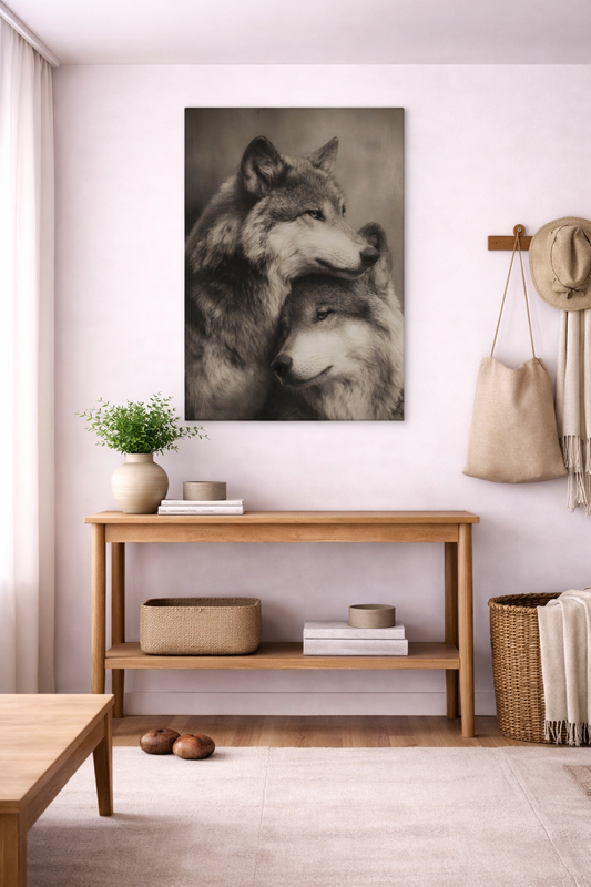 Eternal Bond – Wolf Canvas Wall Art