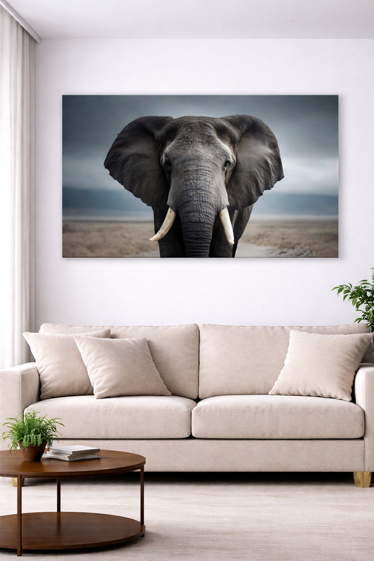 Silent Titan – Elephant Canvas Wall Art
