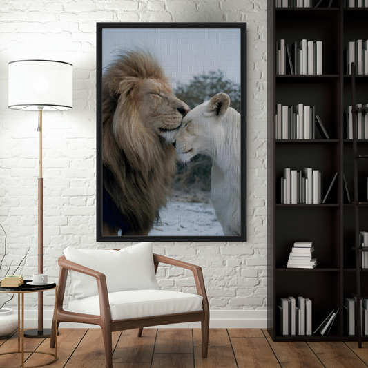 Unbreakable Bond – Lion Canvas Wall Art